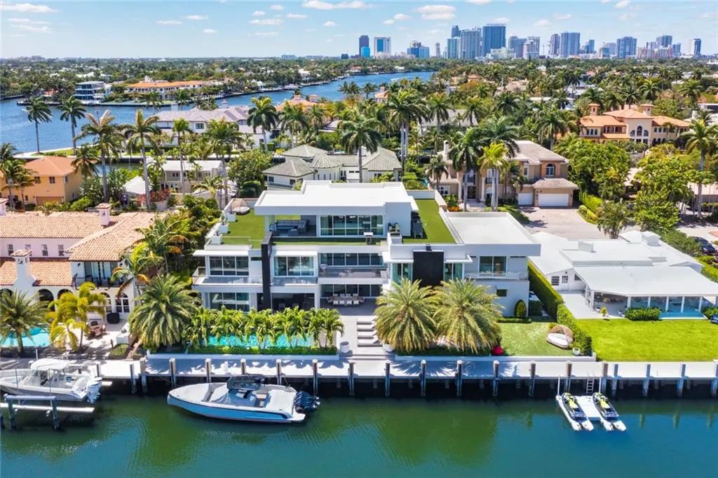 The Home in Fort Lauderdale is a gated waterfront mansion in the prestigious Las Olas Isles with the finest finishes now available for sale. This home located at 650 Royal Plaza Dr, Fort Lauderdale, Florida