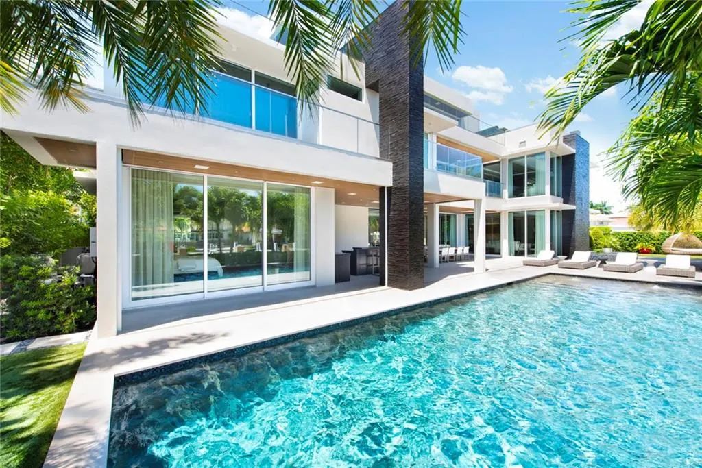 The Home in Fort Lauderdale is a gated waterfront mansion in the prestigious Las Olas Isles with the finest finishes now available for sale. This home located at 650 Royal Plaza Dr, Fort Lauderdale, Florida
