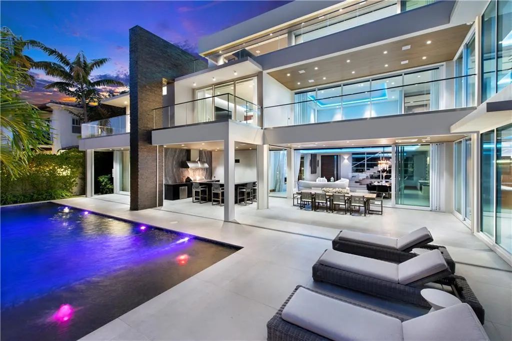 The Home in Fort Lauderdale is a gated waterfront mansion in the prestigious Las Olas Isles with the finest finishes now available for sale. This home located at 650 Royal Plaza Dr, Fort Lauderdale, Florida