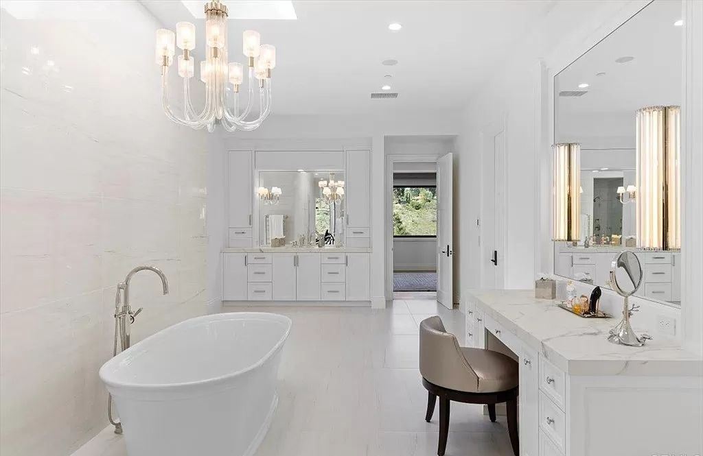 The Home in Rancho Santa Fe is a newly built estate with exquisite bespoke designer finishes and spectacular outdoor spaces now available for sale. This home located at 6395 Clubhouse Dr, Rancho Santa Fe, California