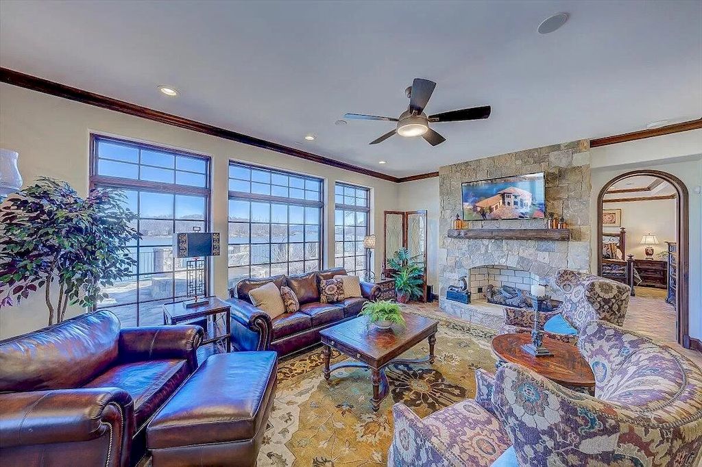 The Estate in Virginia is a luxurious home designed for impressive panoramic lake and mountains views from every corner now available for sale. This home located at 331 Blue Heron Dr, Wirtz, Virginia; offering 05 bedrooms and 05 bathrooms with 7,000 square feet of living spaces.