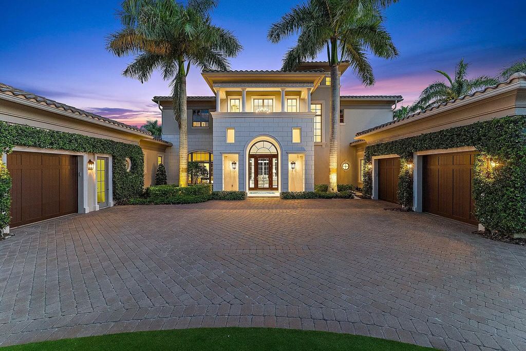 The Home in Palm Beach Gardens is a signature custom estate with amazing views and outdoor entertainment areas now available for sale. This house located at 11770 Calleta Ct, Palm Beach Gardens, Florida