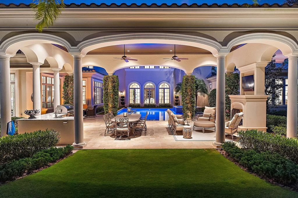 The Home in Palm Beach Gardens is a signature custom estate with amazing views and outdoor entertainment areas now available for sale. This house located at 11770 Calleta Ct, Palm Beach Gardens, Florida