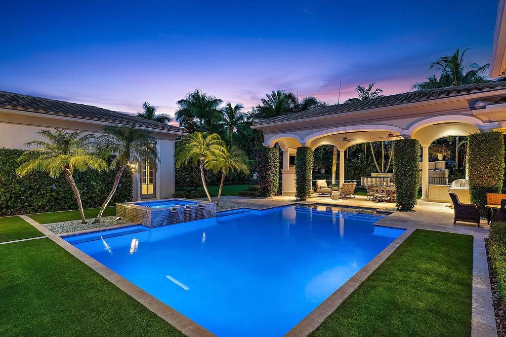 The Home in Palm Beach Gardens is a signature custom estate with amazing views and outdoor entertainment areas now available for sale. This house located at 11770 Calleta Ct, Palm Beach Gardens, Florida
