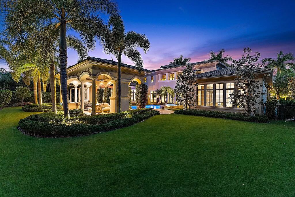 The Home in Palm Beach Gardens is a signature custom estate with amazing views and outdoor entertainment areas now available for sale. This house located at 11770 Calleta Ct, Palm Beach Gardens, Florida