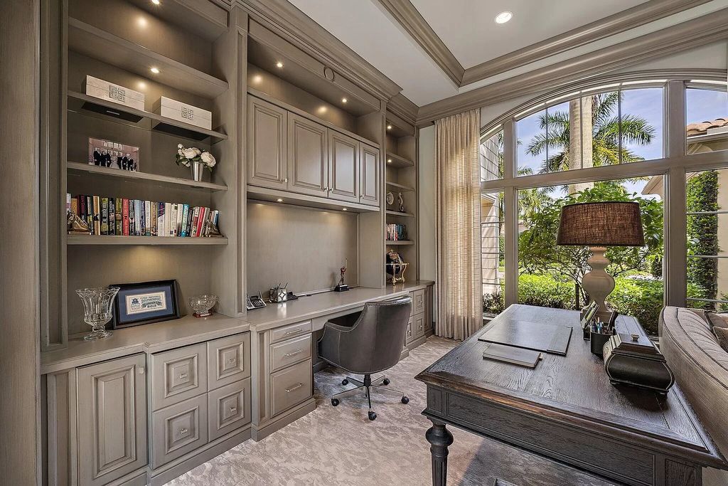 The Home in Palm Beach Gardens is a signature custom estate with amazing views and outdoor entertainment areas now available for sale. This house located at 11770 Calleta Ct, Palm Beach Gardens, Florida