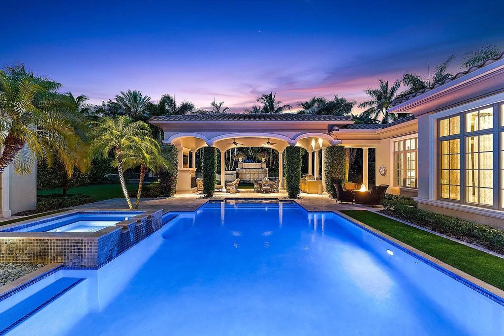 The Home in Palm Beach Gardens is a signature custom estate with amazing views and outdoor entertainment areas now available for sale. This house located at 11770 Calleta Ct, Palm Beach Gardens, Florida