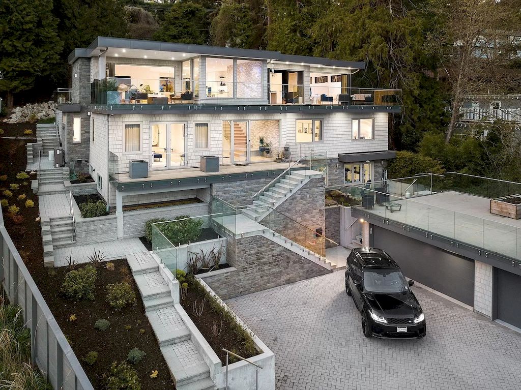 The House in West Vancouver is brilliantly designed ocean view residence was created by renowned designer Karla Dreyer, now available for sale. This home located at 4701 Piccadilly S, West Vancouver, BC V7W 1J8, Canada