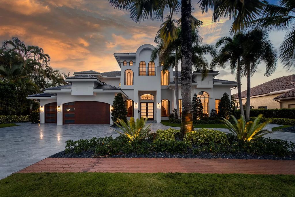 The Home in Boca Raton is a Two story Transitional Contemporary with exceptional water and expansive golf course vistas of the Fazio west golf course now available for sale. This home located at 7645 Fenwick Pl, Boca Raton, Florida