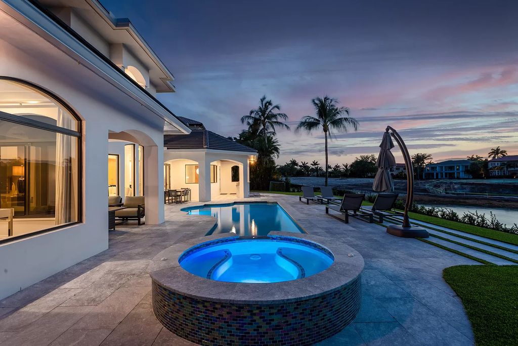 The Home in Boca Raton is a Two story Transitional Contemporary with exceptional water and expansive golf course vistas of the Fazio west golf course now available for sale. This home located at 7645 Fenwick Pl, Boca Raton, Florida