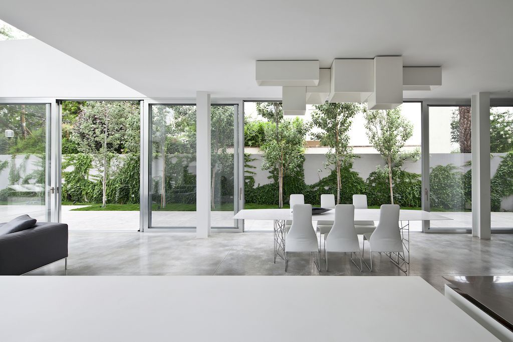 Concrete Cut house a Home of Concrete and Glass by Pitsou Kedem 9