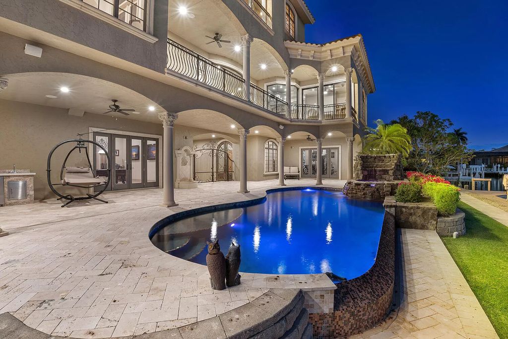 The Villa in Marco Island is a Mediterranean estate on a key lot offering direct access, with western exposure for spectacular sunsets now available for sale. This home located at 950 Giralda Ct, Marco Island, Florida