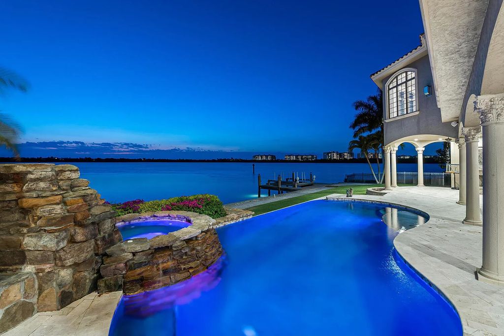 The Villa in Marco Island is a Mediterranean estate on a key lot offering direct access, with western exposure for spectacular sunsets now available for sale. This home located at 950 Giralda Ct, Marco Island, Florida