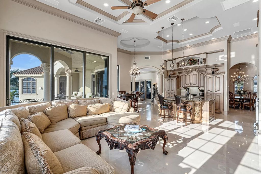 The Villa in Marco Island is a Mediterranean estate on a key lot offering direct access, with western exposure for spectacular sunsets now available for sale. This home located at 950 Giralda Ct, Marco Island, Florida
