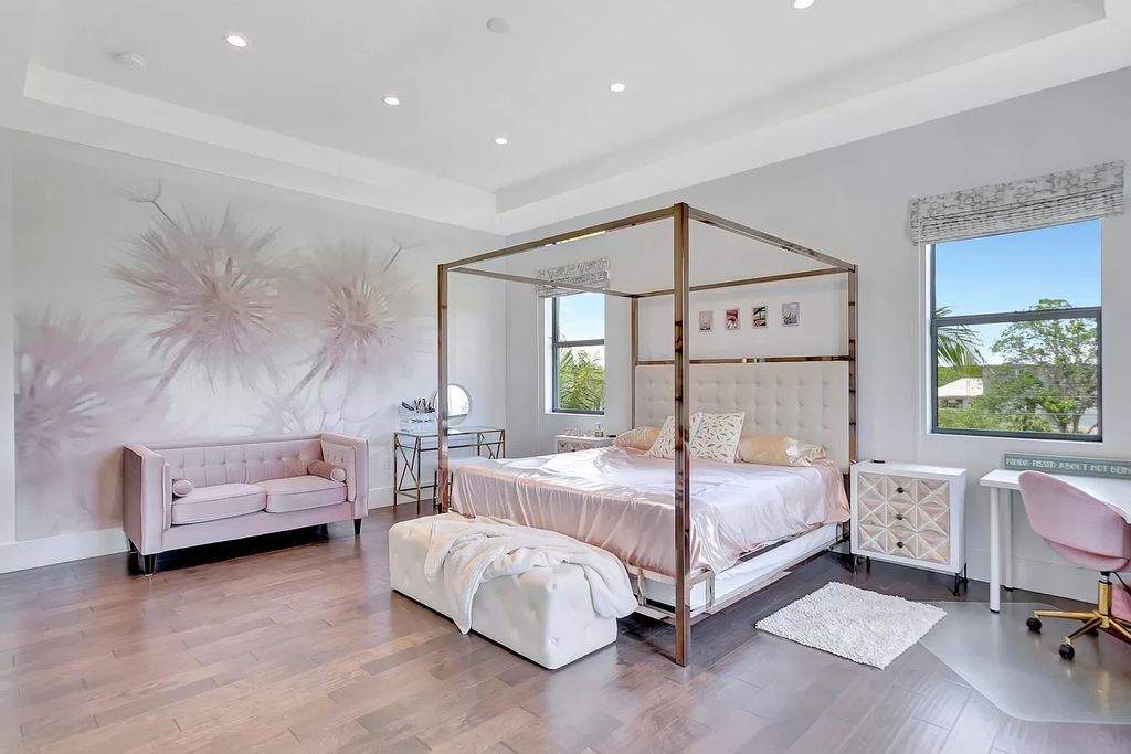 The Home in Delray Beach is a New custom furnished luxury estate situated on 2 acres of land with one of the best lake front lots now available for sale. This home located at 10540 El Paraiso Pl, Delray Beach, Florida