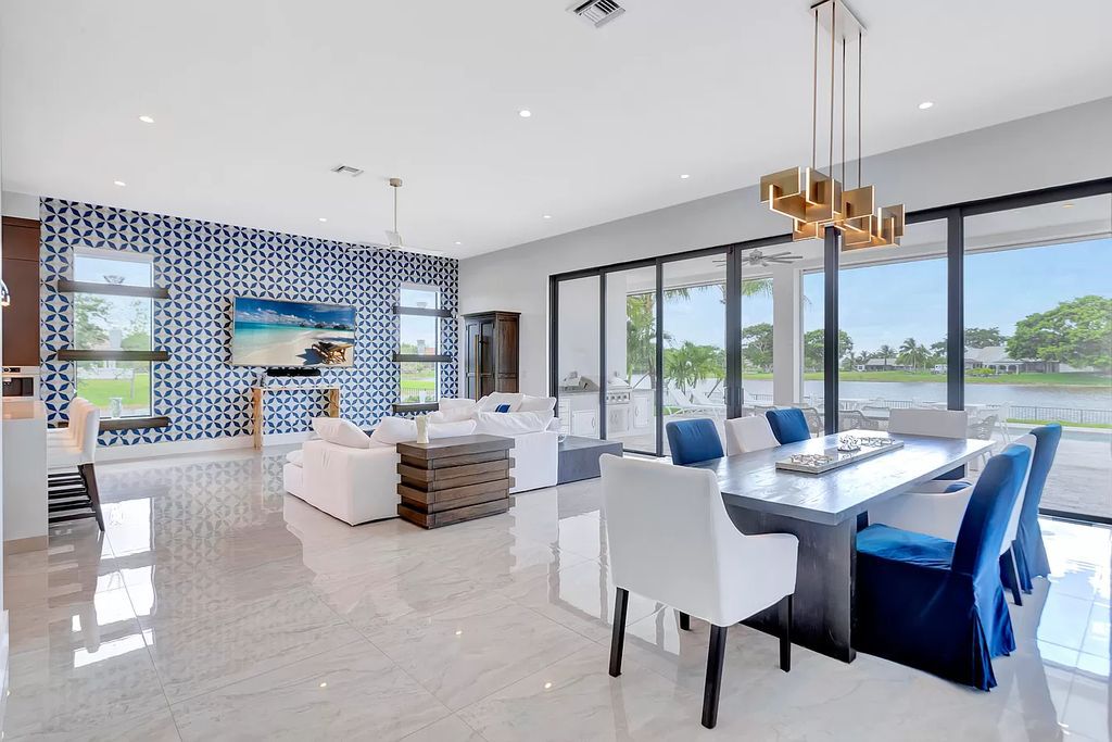 The Home in Delray Beach is a New custom furnished luxury estate situated on 2 acres of land with one of the best lake front lots now available for sale. This home located at 10540 El Paraiso Pl, Delray Beach, Florida