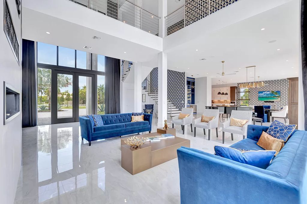 The Home in Delray Beach is a New custom furnished luxury estate situated on 2 acres of land with one of the best lake front lots now available for sale. This home located at 10540 El Paraiso Pl, Delray Beach, Florida