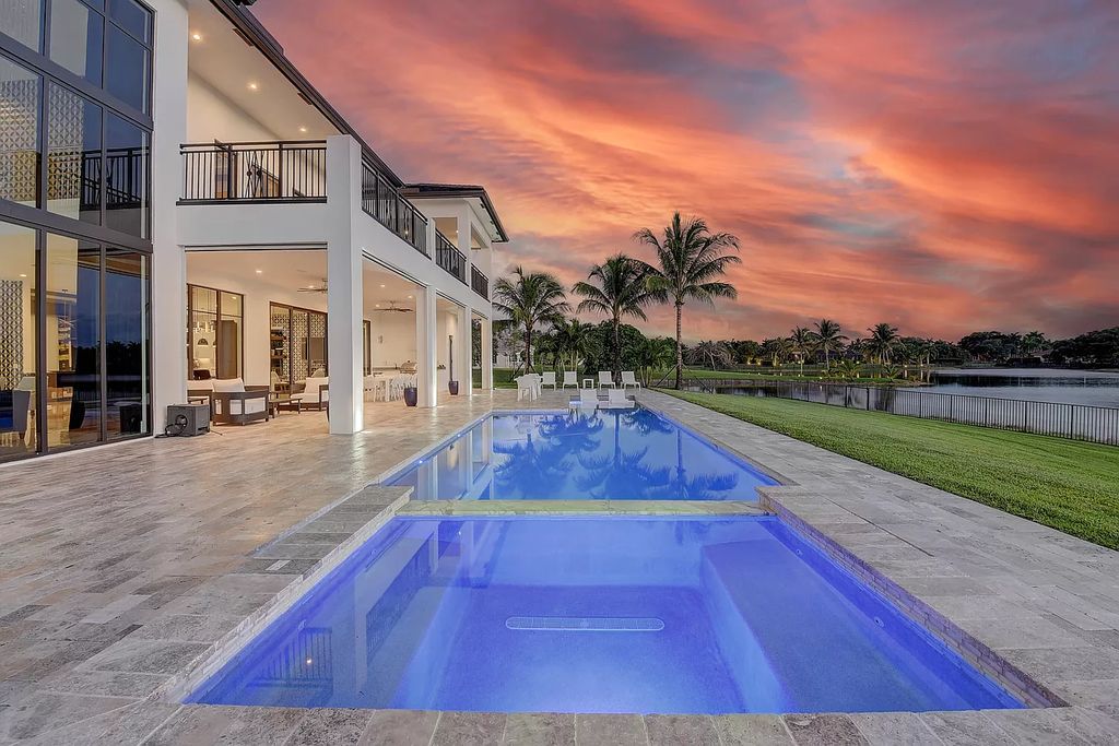 The Home in Delray Beach is a New custom furnished luxury estate situated on 2 acres of land with one of the best lake front lots now available for sale. This home located at 10540 El Paraiso Pl, Delray Beach, Florida