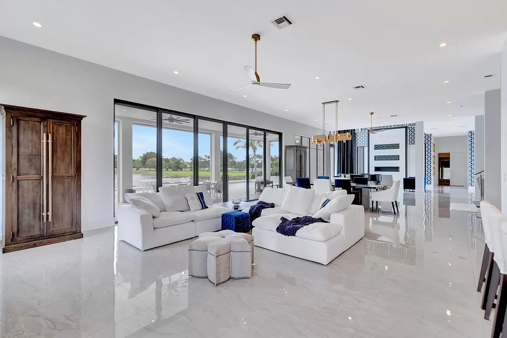 The Home in Delray Beach is a New custom furnished luxury estate situated on 2 acres of land with one of the best lake front lots now available for sale. This home located at 10540 El Paraiso Pl, Delray Beach, Florida