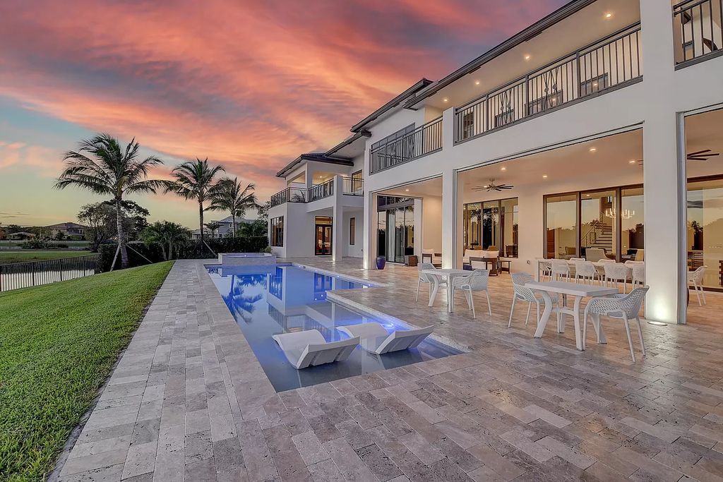 The Home in Delray Beach is a New custom furnished luxury estate situated on 2 acres of land with one of the best lake front lots now available for sale. This home located at 10540 El Paraiso Pl, Delray Beach, Florida