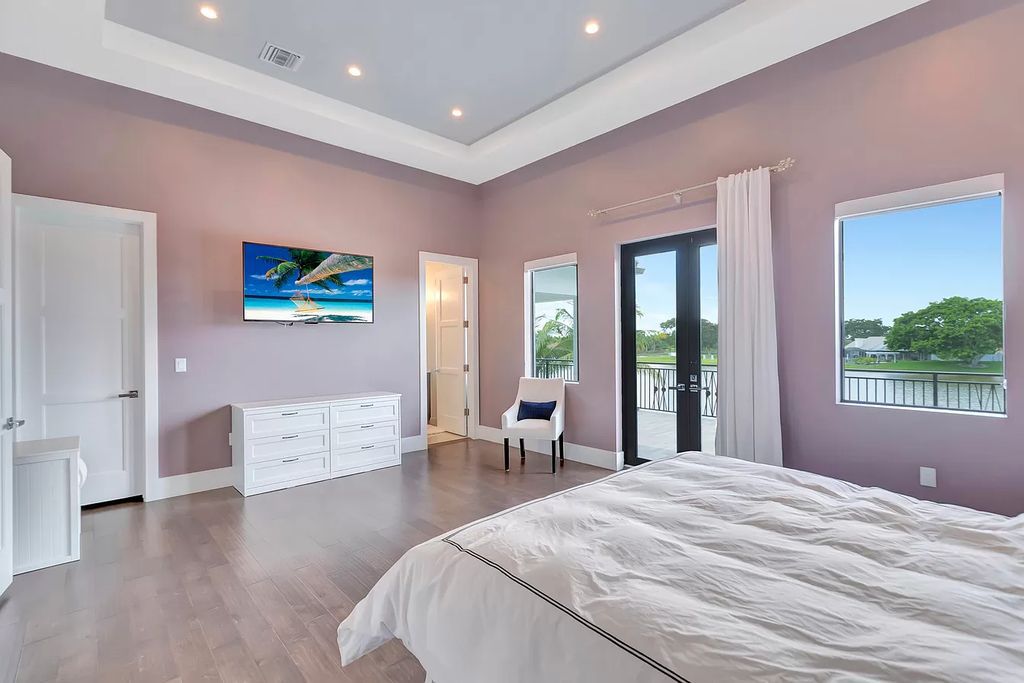 The Home in Delray Beach is a New custom furnished luxury estate situated on 2 acres of land with one of the best lake front lots now available for sale. This home located at 10540 El Paraiso Pl, Delray Beach, Florida