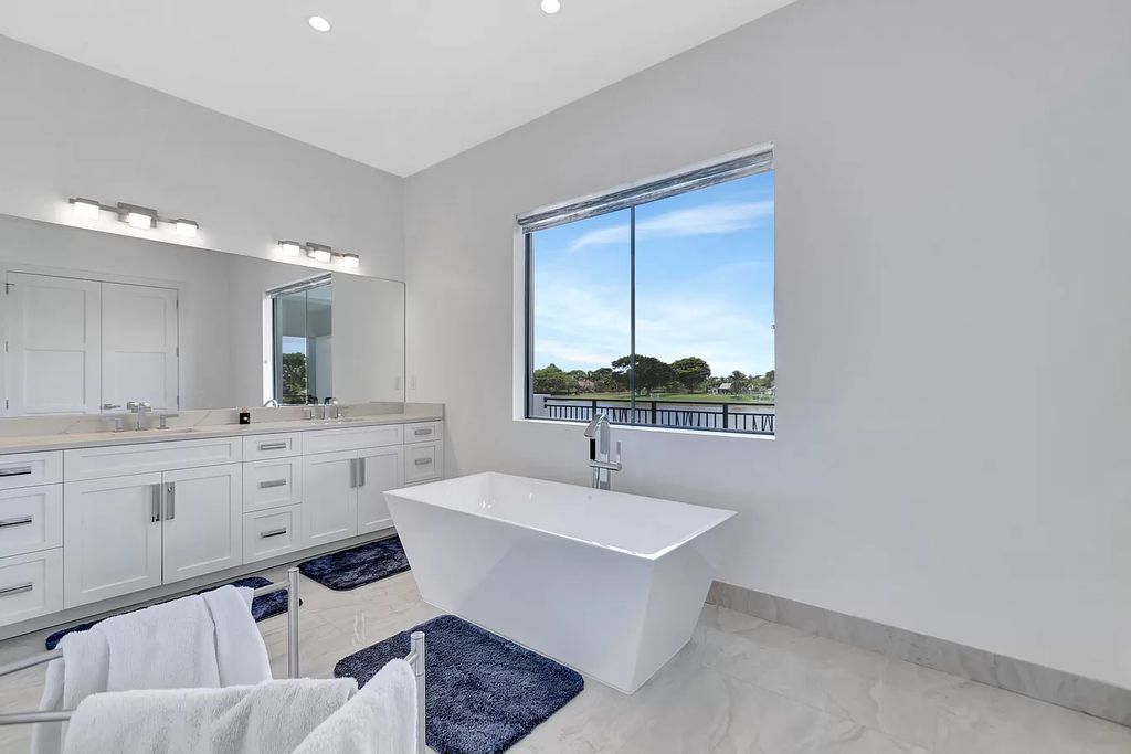 The Home in Delray Beach is a New custom furnished luxury estate situated on 2 acres of land with one of the best lake front lots now available for sale. This home located at 10540 El Paraiso Pl, Delray Beach, Florida