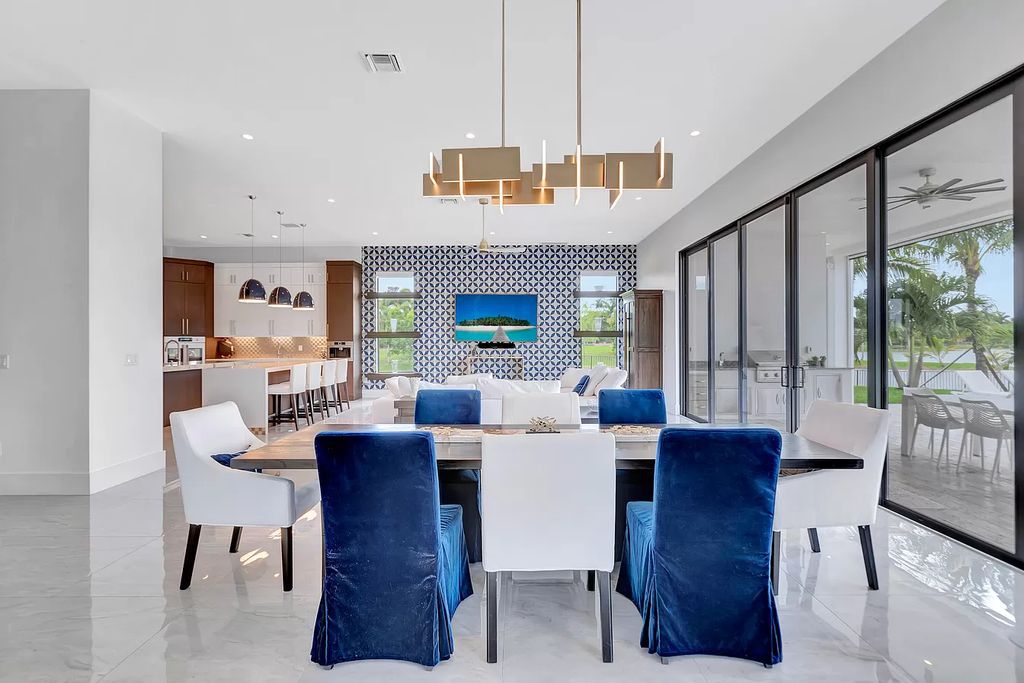 The Home in Delray Beach is a New custom furnished luxury estate situated on 2 acres of land with one of the best lake front lots now available for sale. This home located at 10540 El Paraiso Pl, Delray Beach, Florida