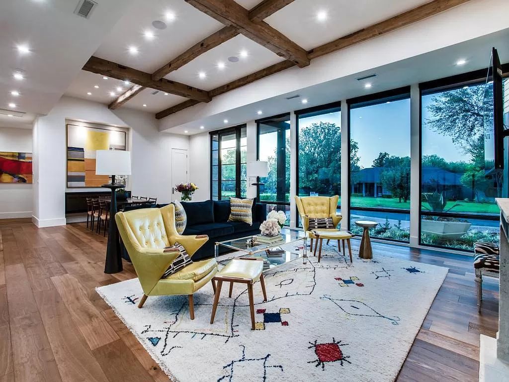 The Home in Dallas is a modern masterpiece features high-end luxury design and custom details including custom dry stacked stone, custom metal gutters, metal roof now available for sale. This home located at 5736 Stonegate Rd, Dallas, Texas