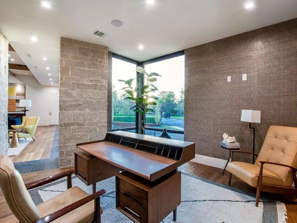 The Home in Dallas is a modern masterpiece features high-end luxury design and custom details including custom dry stacked stone, custom metal gutters, metal roof now available for sale. This home located at 5736 Stonegate Rd, Dallas, Texas