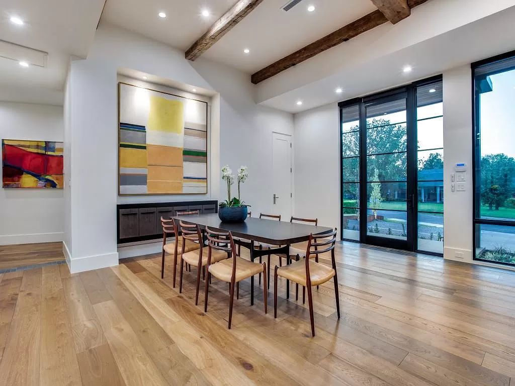 The Home in Dallas is a modern masterpiece features high-end luxury design and custom details including custom dry stacked stone, custom metal gutters, metal roof now available for sale. This home located at 5736 Stonegate Rd, Dallas, Texas