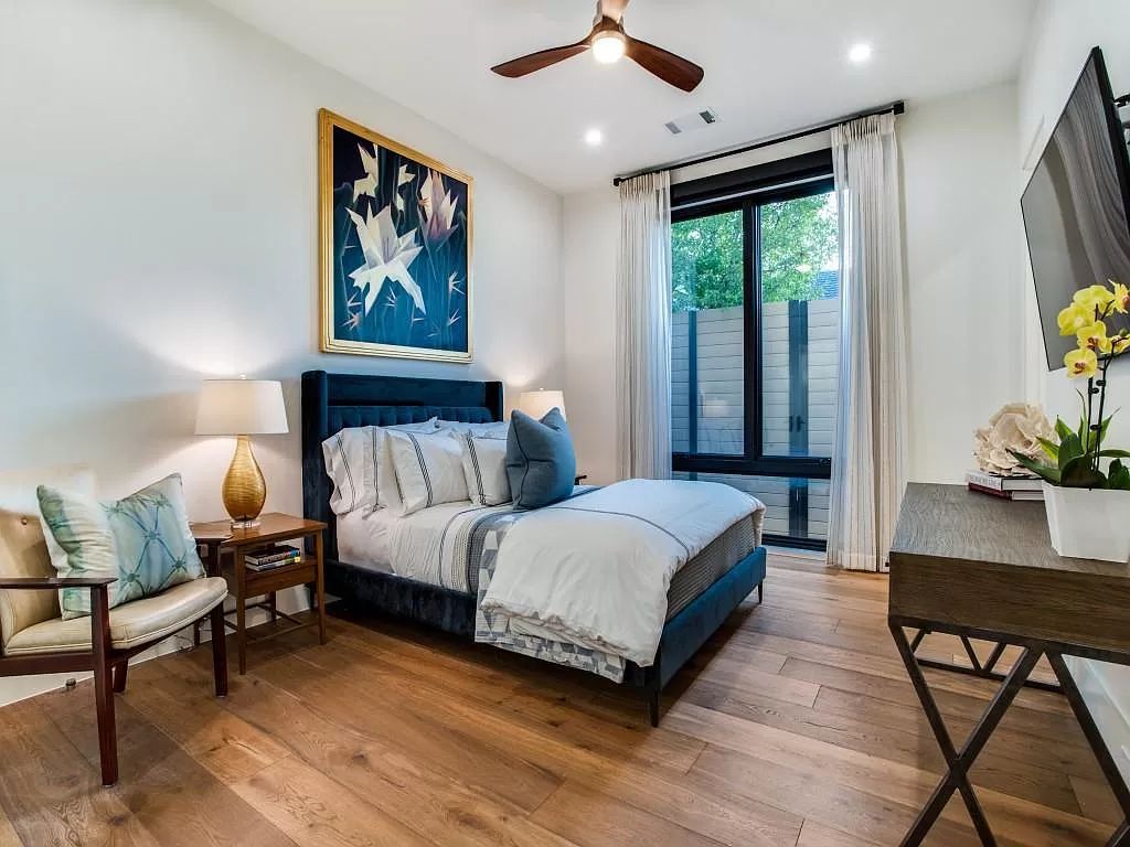 The Home in Dallas is a modern masterpiece features high-end luxury design and custom details including custom dry stacked stone, custom metal gutters, metal roof now available for sale. This home located at 5736 Stonegate Rd, Dallas, Texas