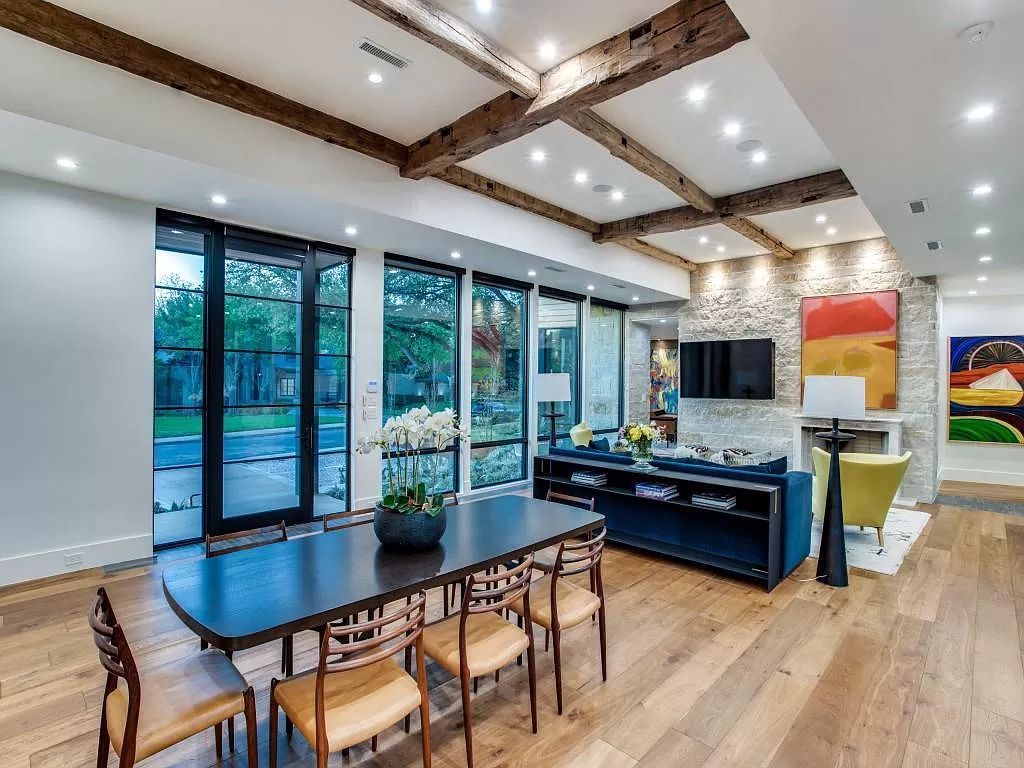 The Home in Dallas is a modern masterpiece features high-end luxury design and custom details including custom dry stacked stone, custom metal gutters, metal roof now available for sale. This home located at 5736 Stonegate Rd, Dallas, Texas