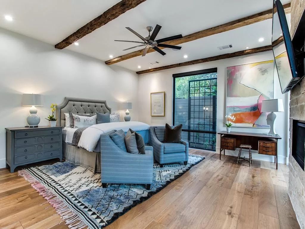 The Home in Dallas is a modern masterpiece features high-end luxury design and custom details including custom dry stacked stone, custom metal gutters, metal roof now available for sale. This home located at 5736 Stonegate Rd, Dallas, Texas