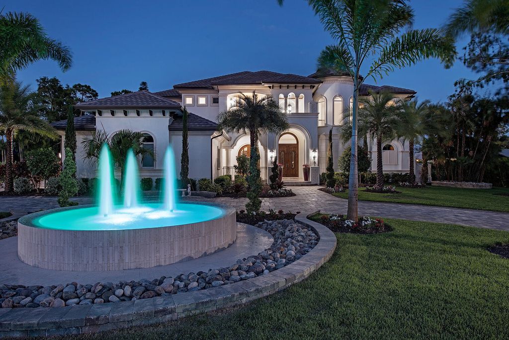 The Naples Home offers a perfect union between classically elegant architecture and contemporary finishes now available for sale. This home located at 13124 White Violet Dr, Naples, Florida