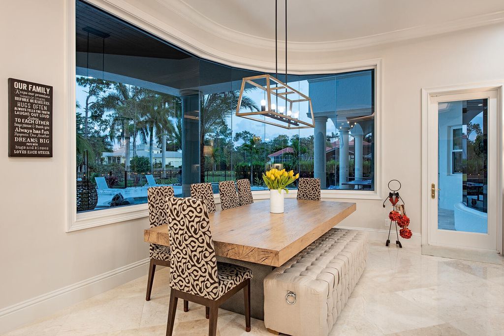 The Naples Home offers a perfect union between classically elegant architecture and contemporary finishes now available for sale. This home located at 13124 White Violet Dr, Naples, Florida