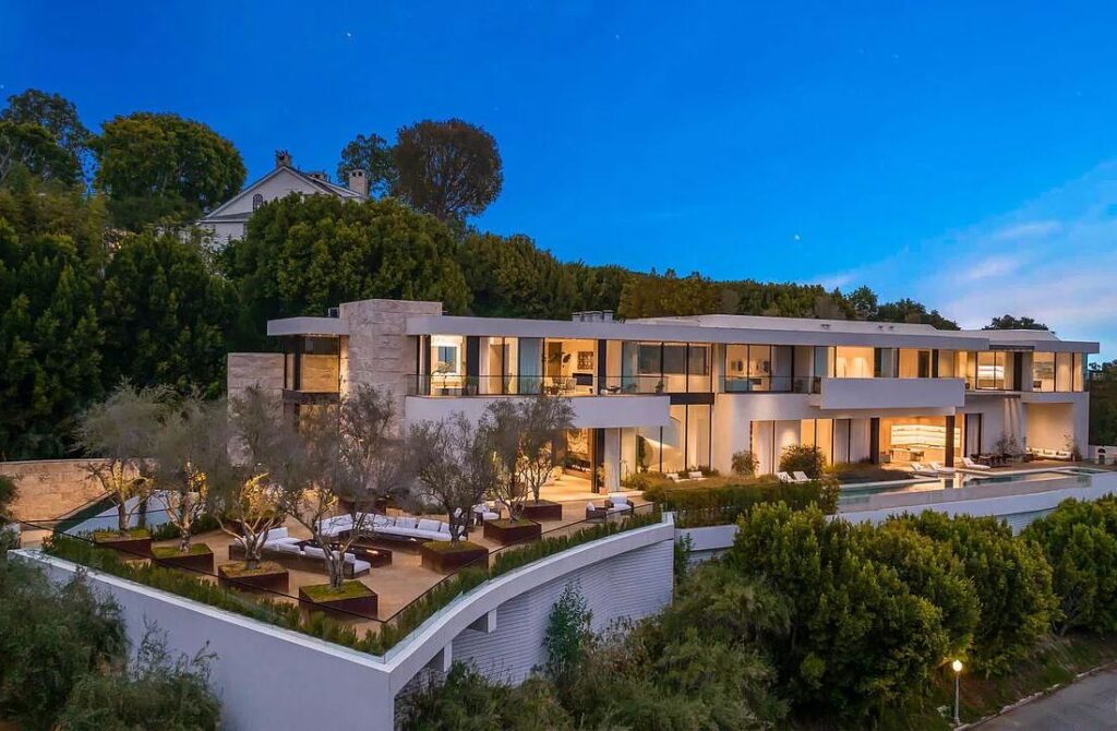 The Bel Air Mansion is a recently completed 15,000 sf contemporary masterpiece with soaring ceilings throughout, state-of-the-art amenities now available for sale. This home located at 755 Sarbonne Rd, Los Angeles, California