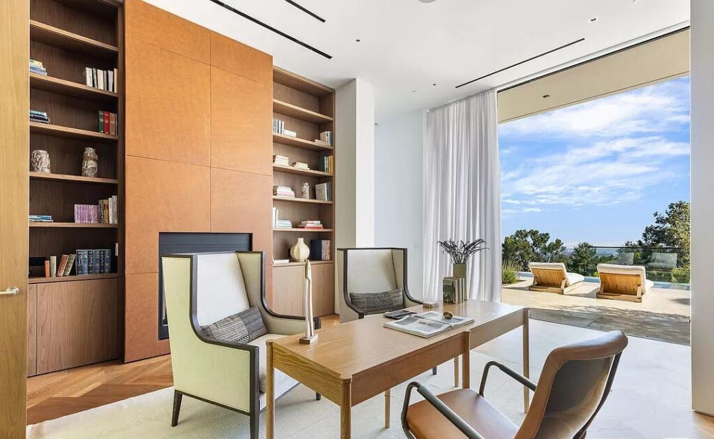The Bel Air Mansion is a recently completed 15,000 sf contemporary masterpiece with soaring ceilings throughout, state-of-the-art amenities now available for sale. This home located at 755 Sarbonne Rd, Los Angeles, California