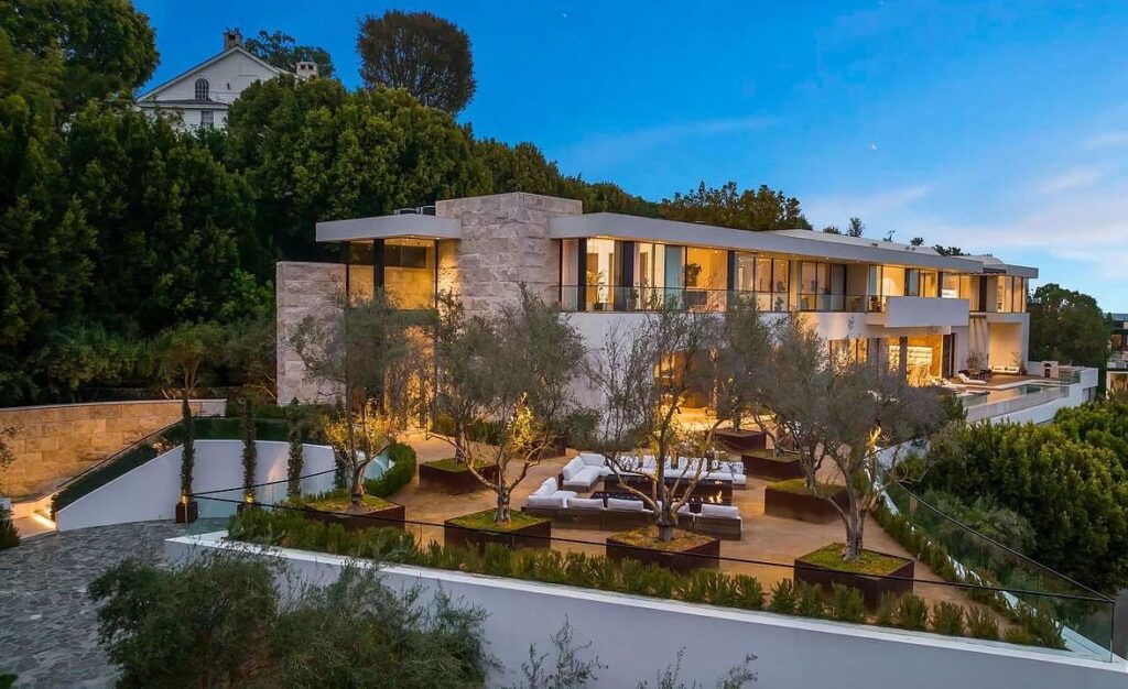 The Bel Air Mansion is a recently completed 15,000 sf contemporary masterpiece with soaring ceilings throughout, state-of-the-art amenities now available for sale. This home located at 755 Sarbonne Rd, Los Angeles, California