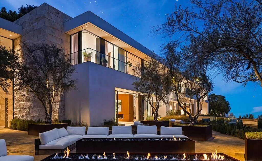 The Bel Air Mansion is a recently completed 15,000 sf contemporary masterpiece with soaring ceilings throughout, state-of-the-art amenities now available for sale. This home located at 755 Sarbonne Rd, Los Angeles, California