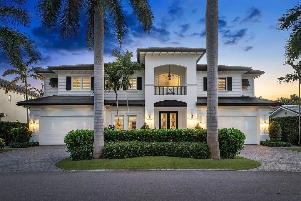 The Home in Boca Raton is a pristinely maintained transitional estate with island-inspired architectural accents now available for sale. This home located at 2155 W Silver Palm Rd, Boca Raton, Florida