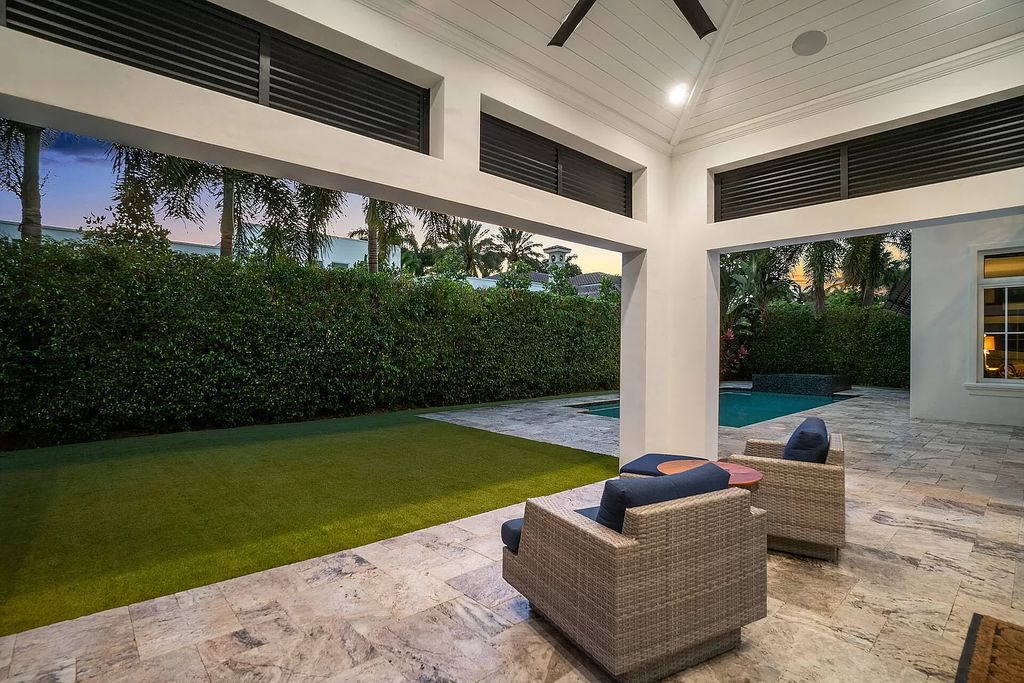 The Home in Boca Raton is a pristinely maintained transitional estate with island-inspired architectural accents now available for sale. This home located at 2155 W Silver Palm Rd, Boca Raton, Florida