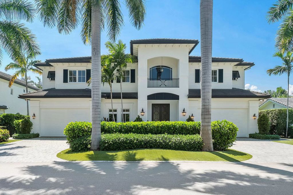 The Home in Boca Raton is a pristinely maintained transitional estate with island-inspired architectural accents now available for sale. This home located at 2155 W Silver Palm Rd, Boca Raton, Florida