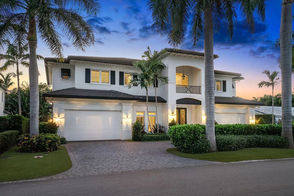 The Home in Boca Raton is a pristinely maintained transitional estate with island-inspired architectural accents now available for sale. This home located at 2155 W Silver Palm Rd, Boca Raton, Florida