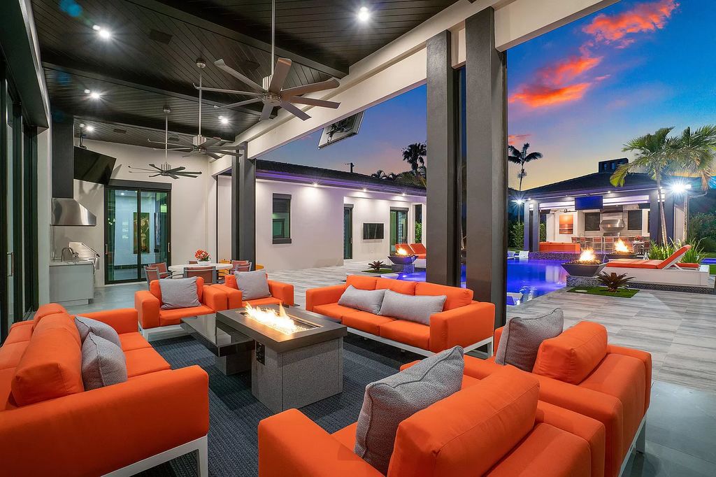 The Home in Delray Beach is a striking custom-built estate with the grand open concept, luxury finishes and modern architectural millwork now available for sale. This home located at 5526 Vintage Oaks Ter, Delray Beach, Florida