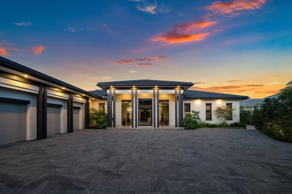 The Home in Delray Beach is a striking custom-built estate with the grand open concept, luxury finishes and modern architectural millwork now available for sale. This home located at 5526 Vintage Oaks Ter, Delray Beach, Florida