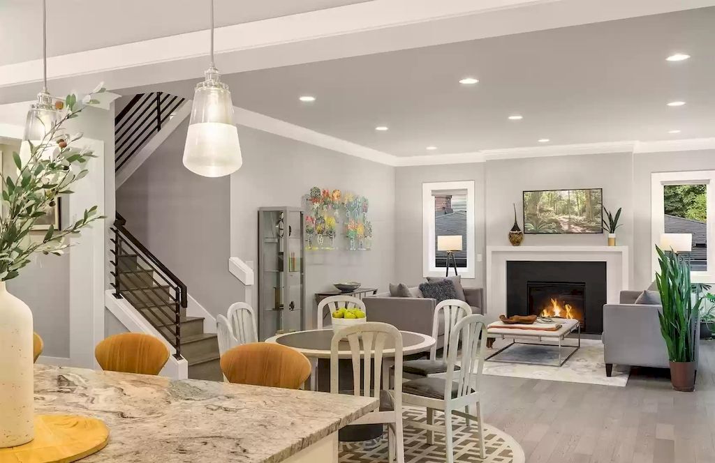 The House in Bellevue is covered outdoor living perfect for year-round enjoyment, now available for sale. This home located at 10803 SE 25th Place, Bellevue, Washington
