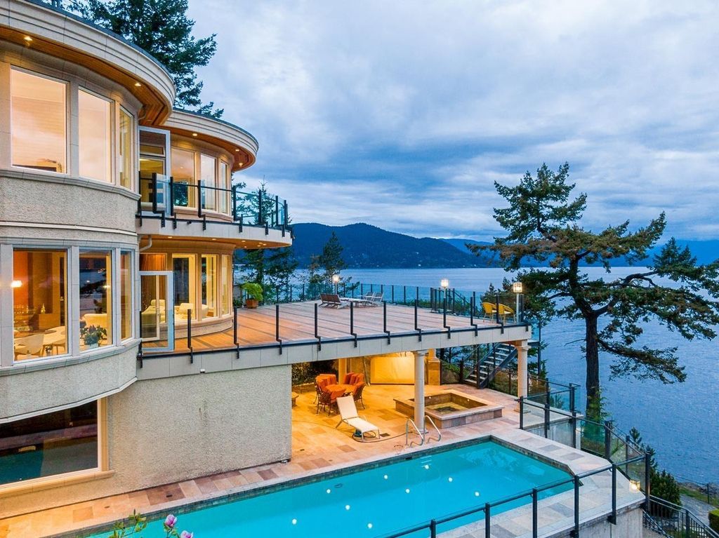 The Estate in West Vancouver is a luxurious home with stunning ocean views, now available for sale. This home located at 6935 Isleview Rd, West Vancouver, BC V7W 2L1, Canada