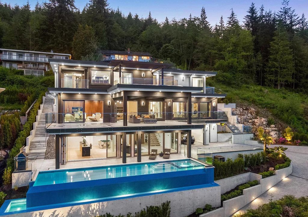 The Residence in West Vancouver offer living spaces that are equally dynamic & cozy, now available for sale. This home located at 550 Craigmohr Dr, West Vancouver, BC V7S 1W9, Canada