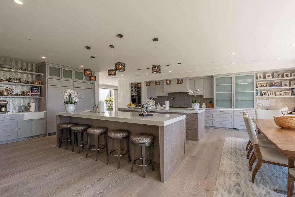 The Home in Santa Barbara is a stunning modern estate with newly constructed pool and spa, tennis court wit pavilion, vegetable gardens, firepit, stunning mountain, ocean and golf-course views now available for sale. This home located at 1850 Jelinda Dr, Santa Barbara, California