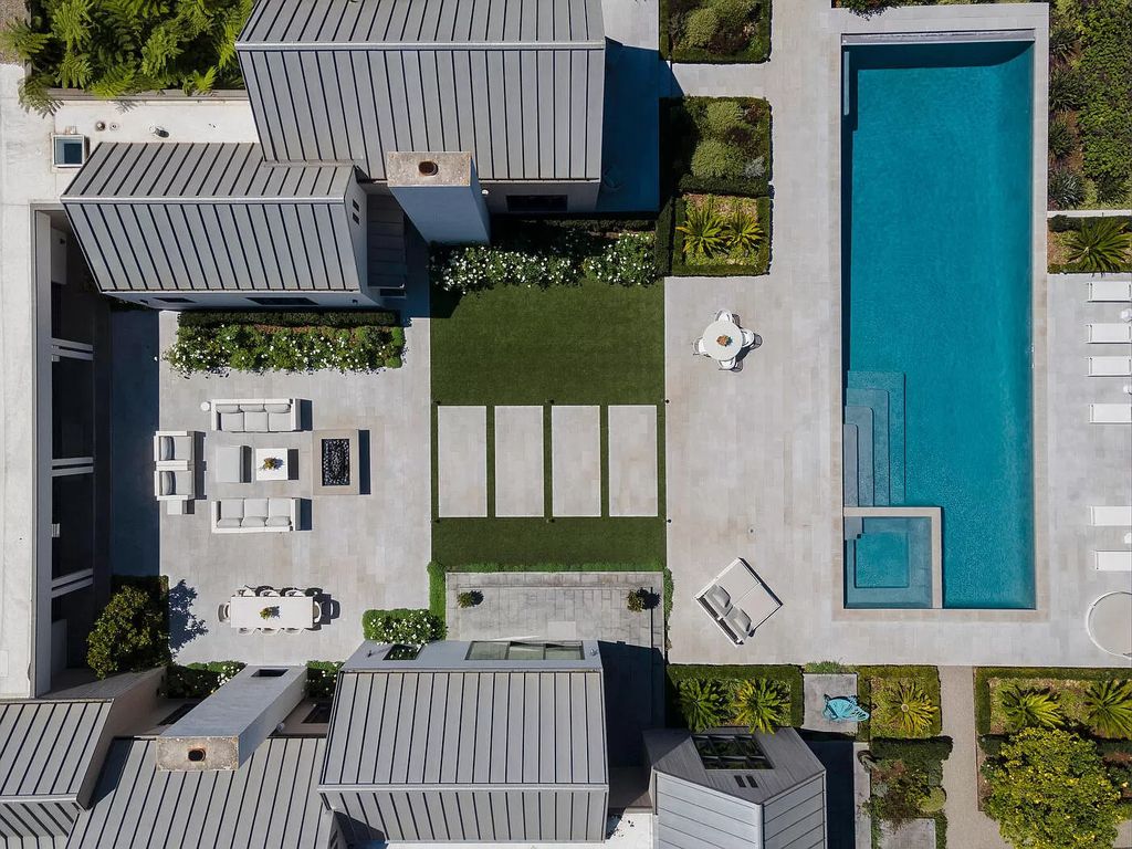 The Home in Santa Barbara is a stunning modern estate with newly constructed pool and spa, tennis court wit pavilion, vegetable gardens, firepit, stunning mountain, ocean and golf-course views now available for sale. This home located at 1850 Jelinda Dr, Santa Barbara, California